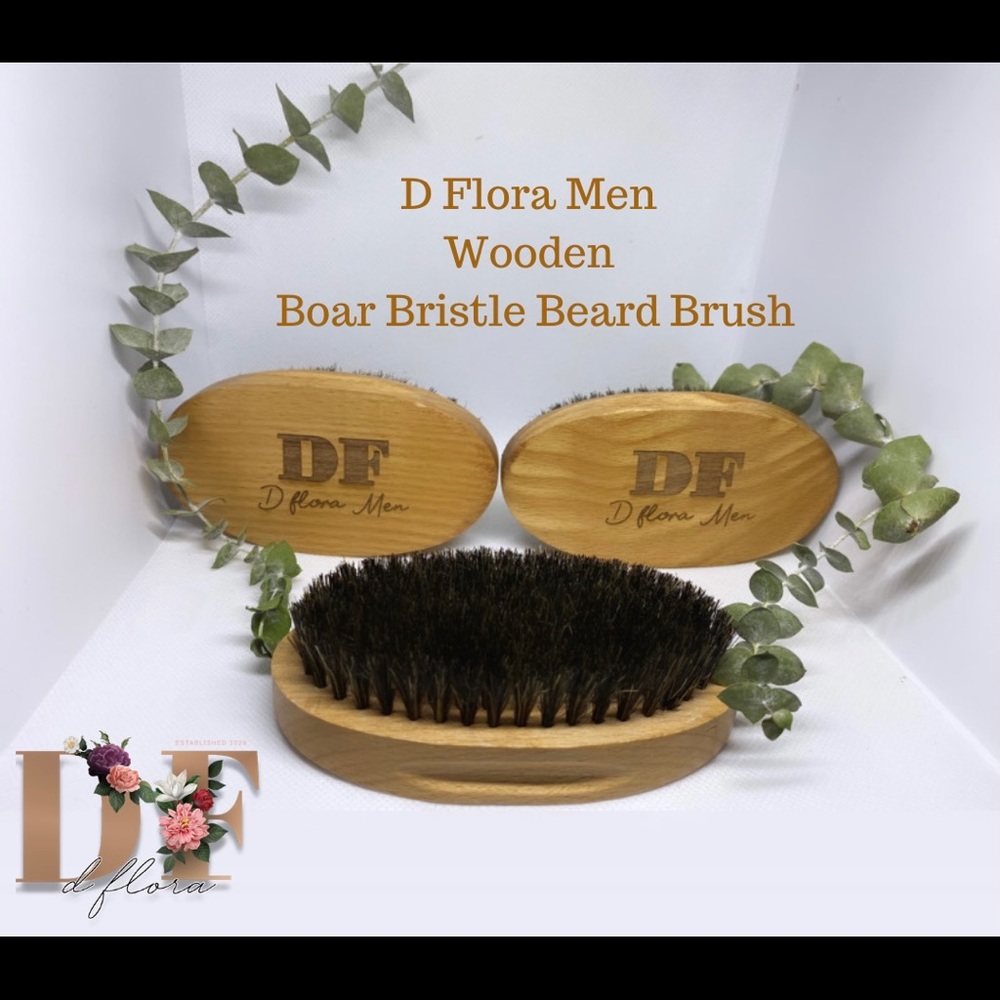 D Flora Wooden Board Bristle Brush